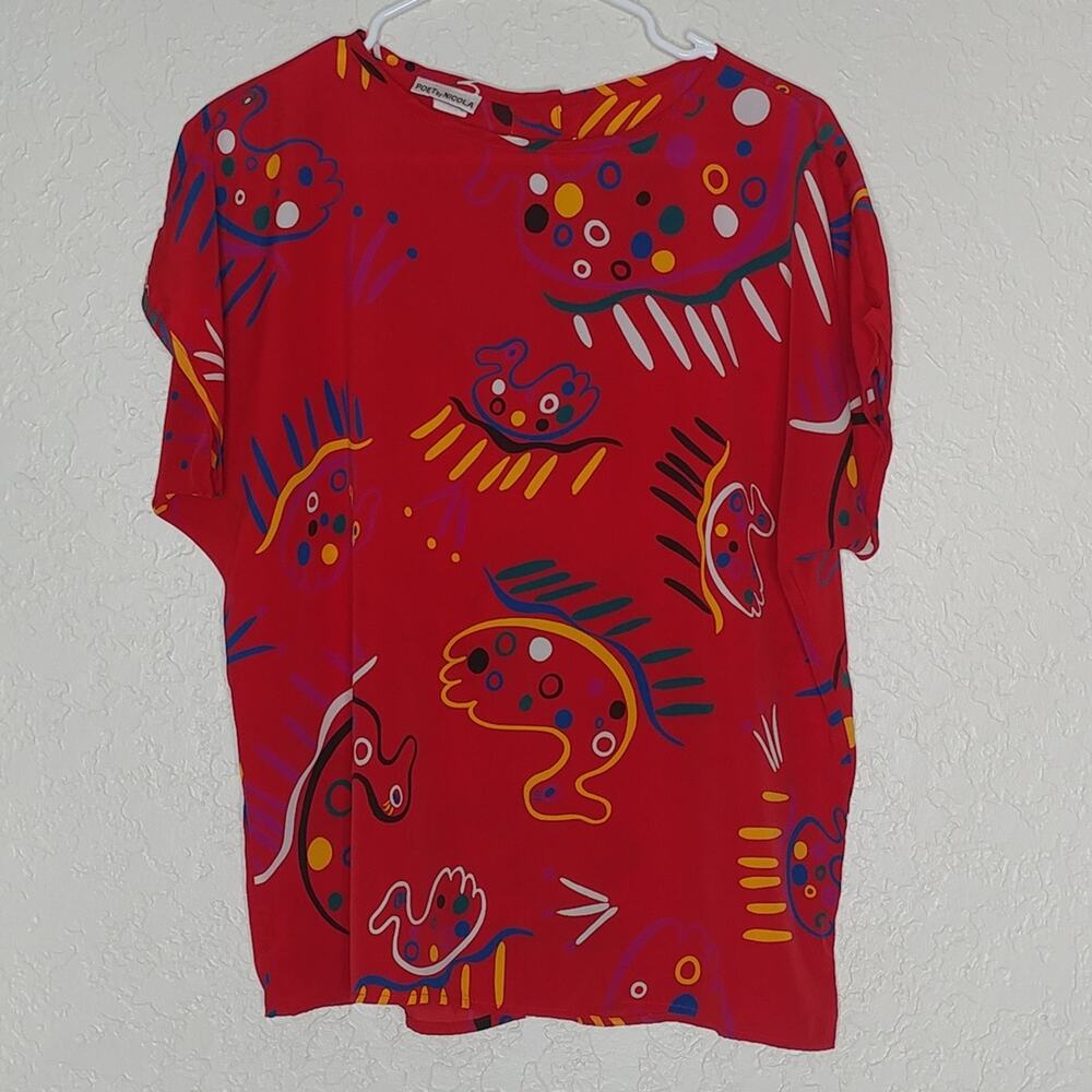 Poet By Nicola Multicolored Duck Print Top